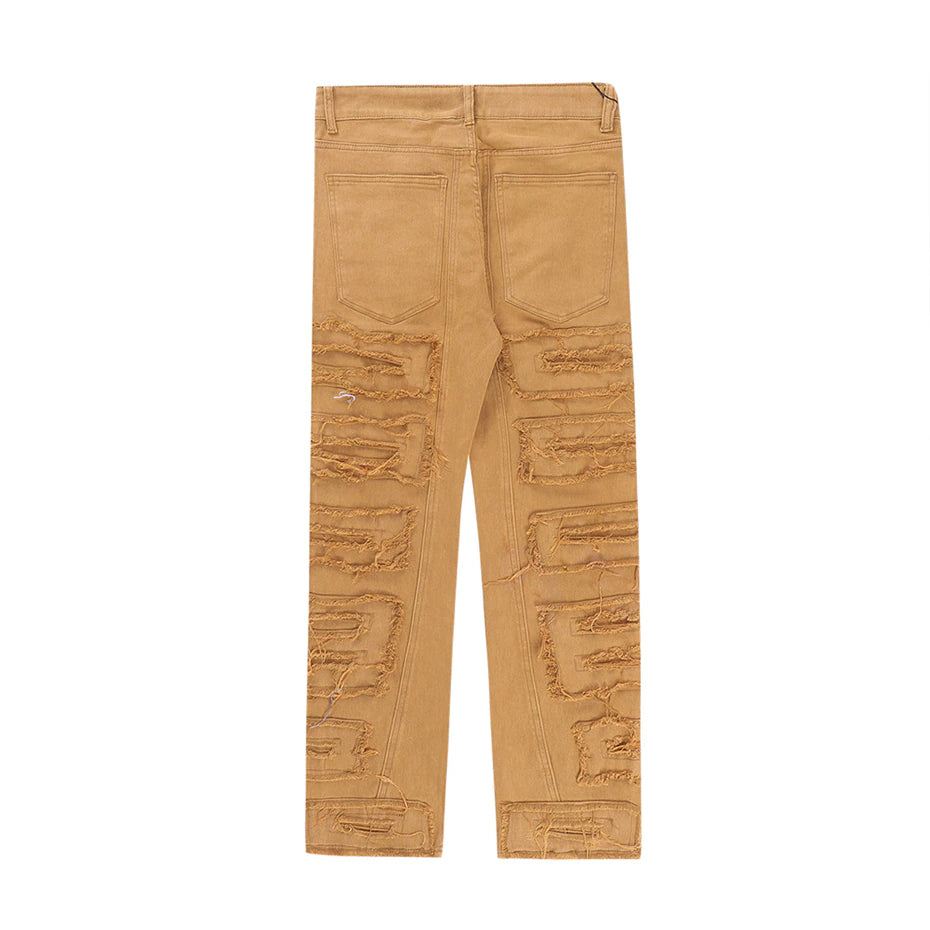 DRIPORA® Ripped Tassel Baggy Jeans