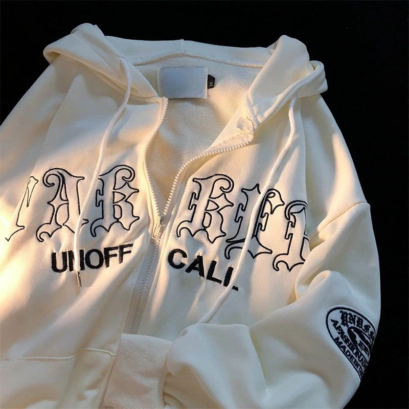 DRIPORA® Embroidery Letter Hoodie