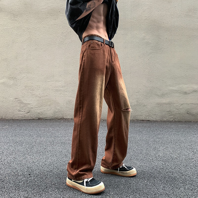 DRIPORA® Brown retro-jeans