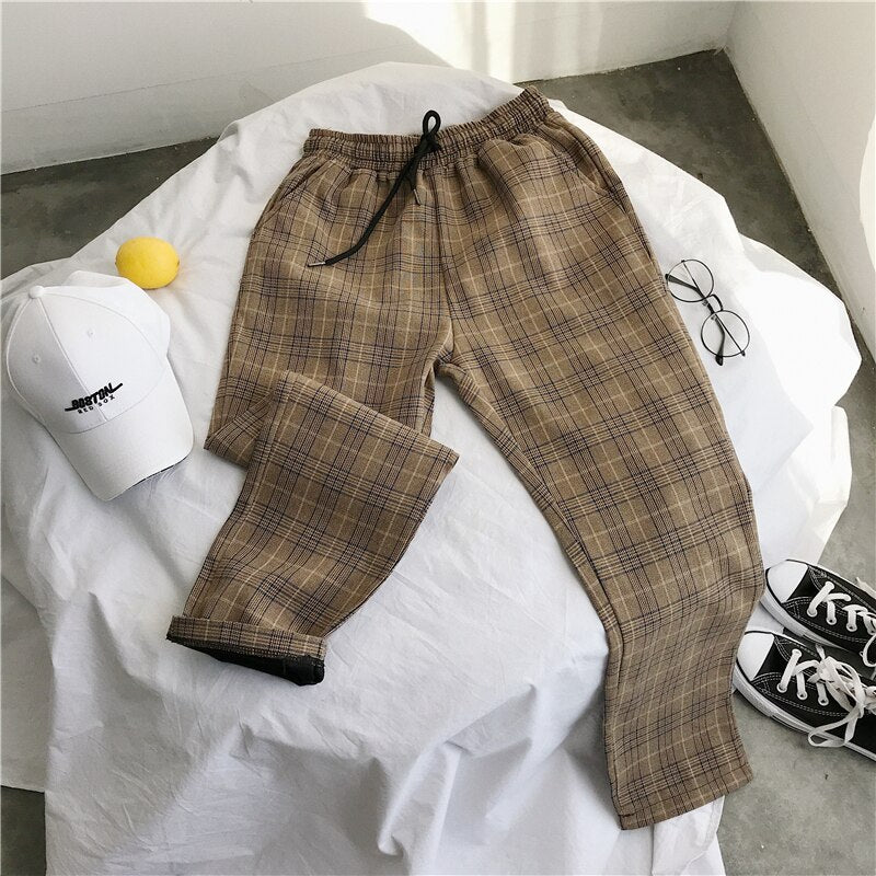 DRIPORA® Baggy Vintage Flannel Pants