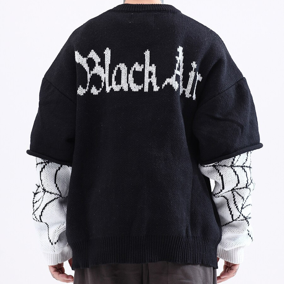 DRIPORA® Black Air Knitted Sweater