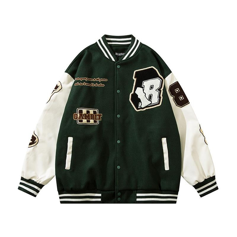 DRIPORA® Vintage Varsity Jacket Coat