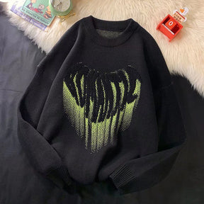 DRIPORA® Heart-Shaped Letter Sweater