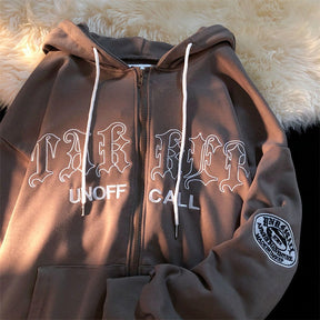 DRIPORA® Embroidery Letter Hoodie