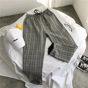 DRIPORA® Baggy Vintage Flannel Pants