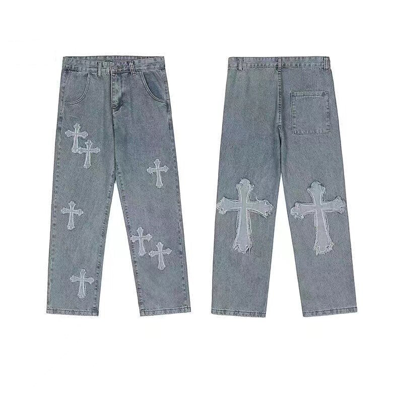 DRIPORA® Dark Baggy Cross Pants