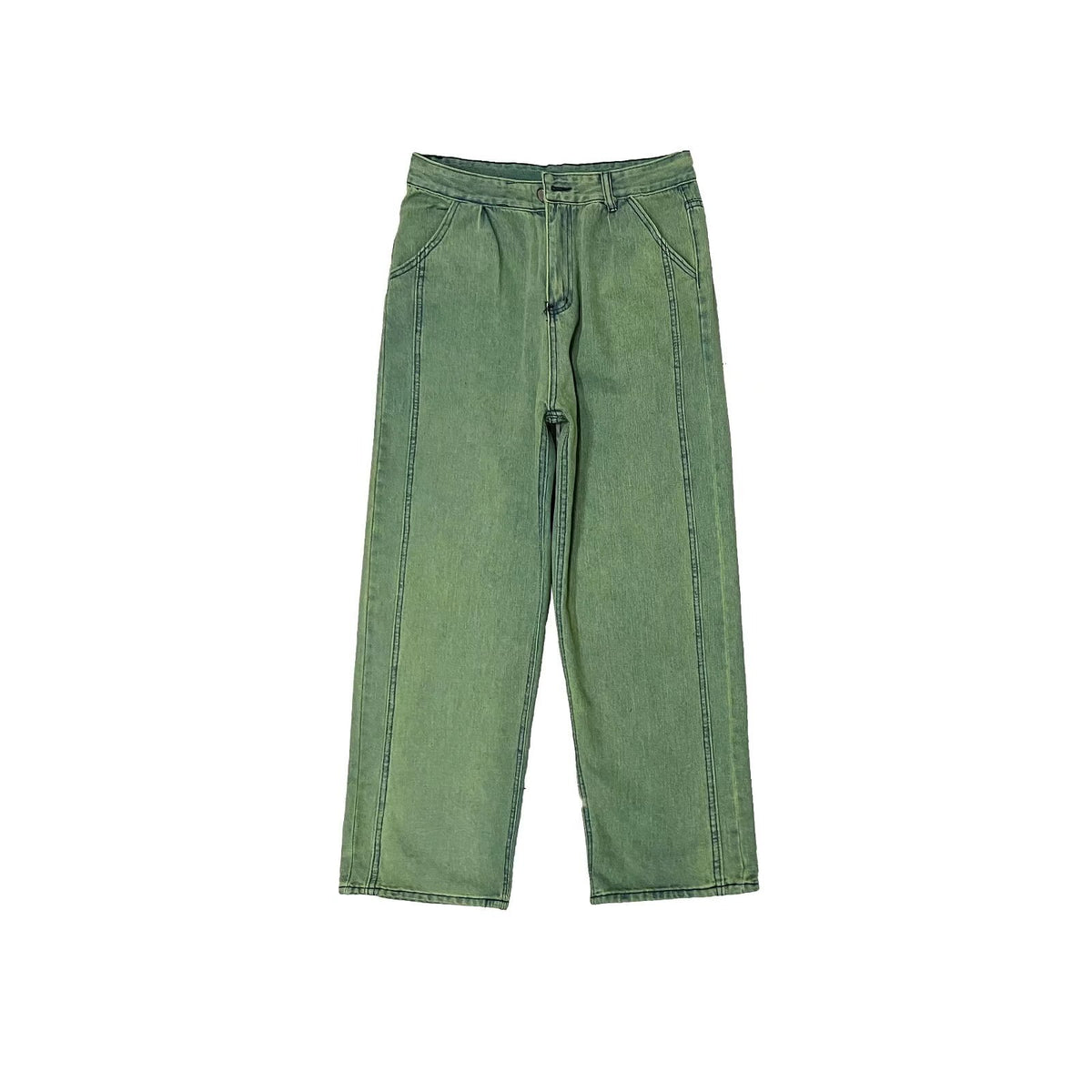 DRIPORA® Baggy Cargo Green Jeans