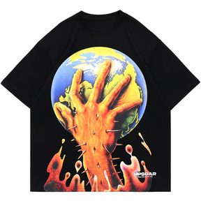 DRIPORA® Hand Earth Printed T-shirt